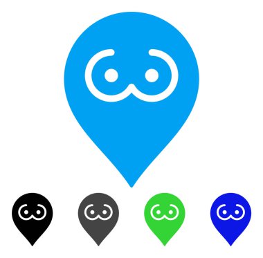 Genelev göğüsleri Marker vektör simgesi