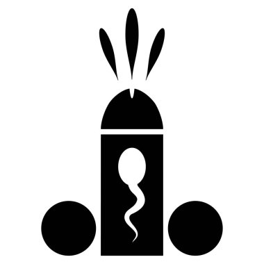 Sperm boşalma düz simgesi