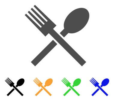 çatal ve kaşık vektör simgesi