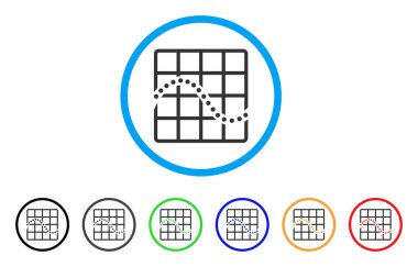 İşlev grafik yuvarlak simgesini