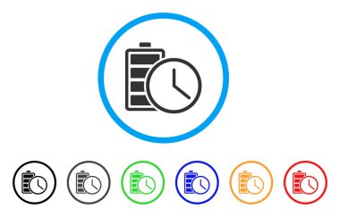 Pil saat yuvarlak simgesini