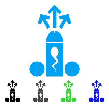 Sperm boşalma vektör simgesi