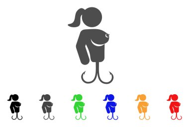 Fahişe kadın vektör simgesi