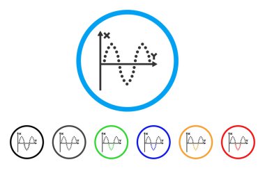 Sinusoid arsa yuvarlak simge