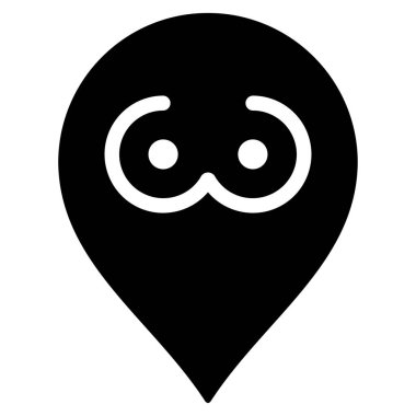 Genelev göğüsleri Marker düz simgesi