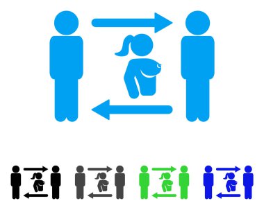 Swingers kız vektör simge değişimi