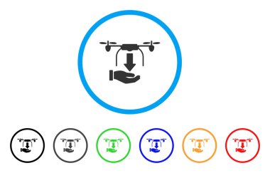 Drone el yuvarlak simge kaldırma