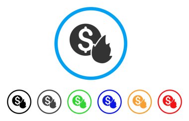 Para yuvarlak simge yanmak