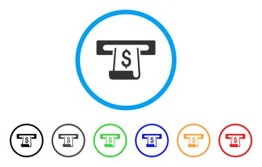 Kağıt giriş yuvası yuvarlak simgesi