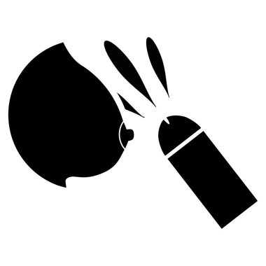 Kadın meme Sperm boşalma düz simgesi