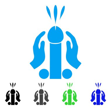 Oral seks boşalma vektör simgesi