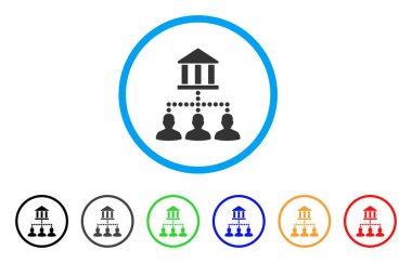 Banka istemci bağlantıları yuvarlak simge