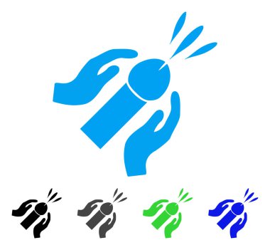 Oral seks boşalma vektör simgesi