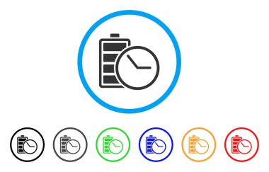 Pil saat yuvarlak simgesi