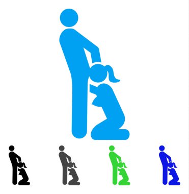 Oral seks kişi vektör simgesi