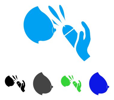 Kadın meme oral boşalma vektör simgesi