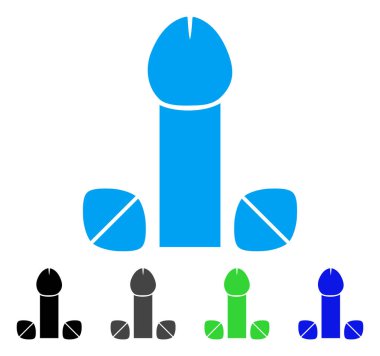 Penis Enhancement Tablets Vector Icon