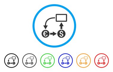 Nakit akışı Euro Döviz simgesi yuvarlak