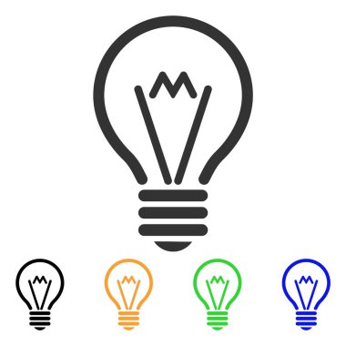 Elektrikli ampul vektör simgesi