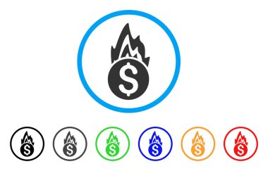 Yangın hasarı yuvarlak simge