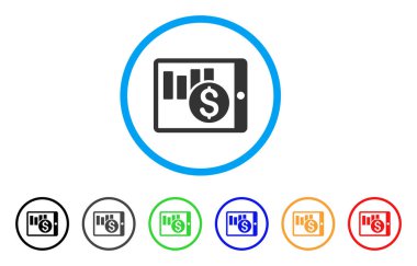 Pda yuvarlak simge üzerinde satış listeleri