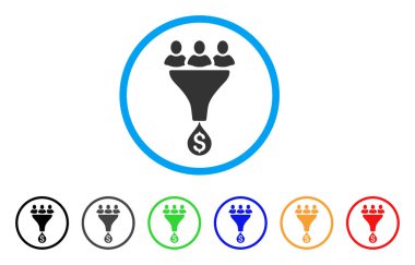 Yuvarlak simge Satış Huni