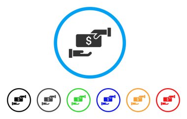 Rüşvet yuvarlak simge