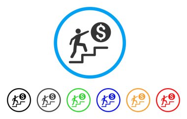 İş adımları yuvarlak simgesini