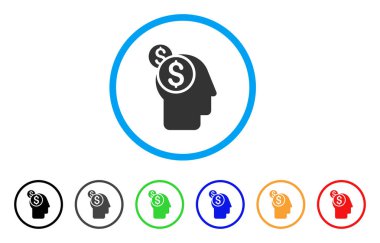 İş düşünme yuvarlak simge