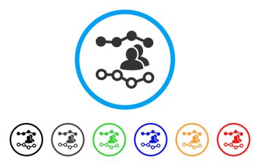 İnsanlar grafikler yuvarlak simge