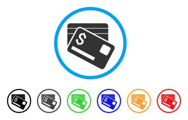 Banka kartları yuvarlak simge