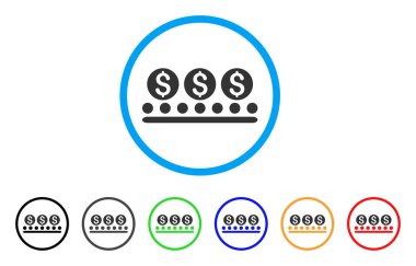 Para konveyör yuvarlak simge