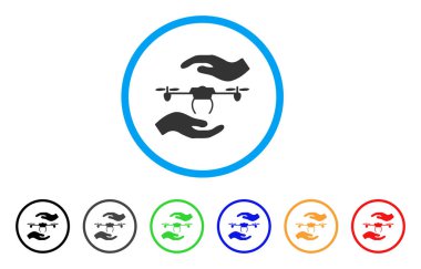 Airdrone bakım yuvarlak simge eller