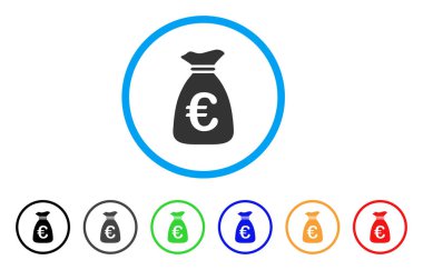 Euro para çantası yuvarlak simge