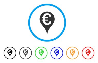 Avrupa harita işaretçi yuvarlak simgesi