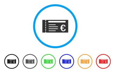 Euro bilet yuvarlak simge