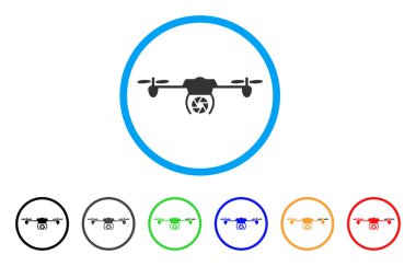 Çekim casus Airdrone yuvarlak simge