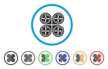 Nanocopter vida Rotaion yuvarlak simge