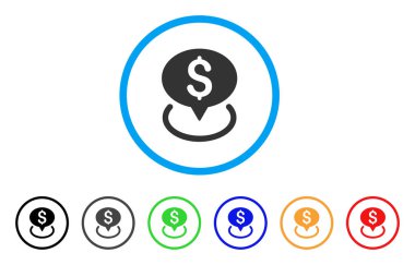 Banka konum yuvarlak simge