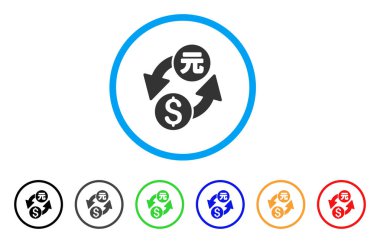 Doları Yuan yuvarlak simge değişimi