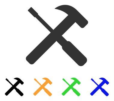 Çekiç ve tornavida araçlar vektör simgesi