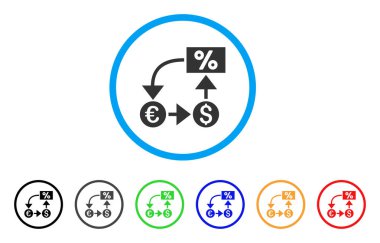 Para birimi nakit akışı yuvarlak simge