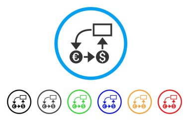 Nakit akışı yuvarlak simge