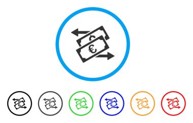 Banknot Exchange simgesi yuvarlak