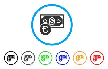 Para birimi para yuvarlak simge