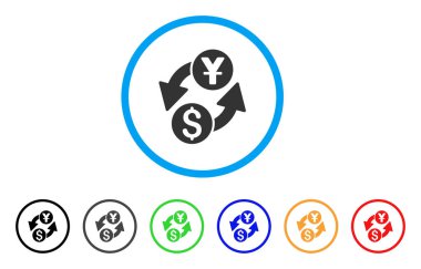 Doları Yuan yuvarlak simge değişimi