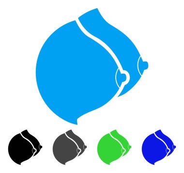 Kadın göğüsleri vektör simgesi