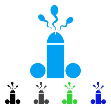 Sperm boşalma vektör simgesi
