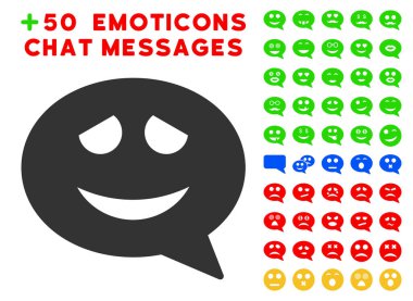 Bonus duygu koleksiyonu ile mutlu gülen ileti simgesi