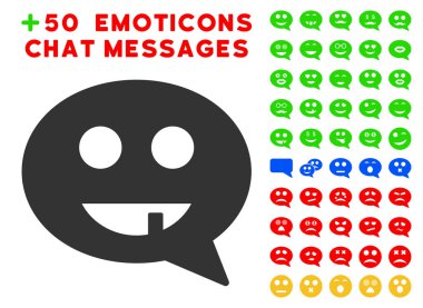 Dişsiz Smiley ileti simgesi ile Bonus Smiley Clipart